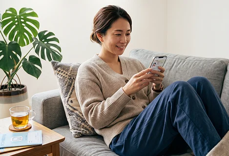 スマートフォンで確認